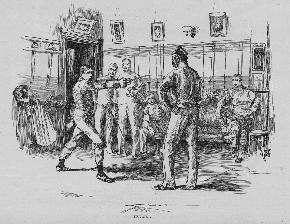 FENCING published in Harper's Weekly June 1890