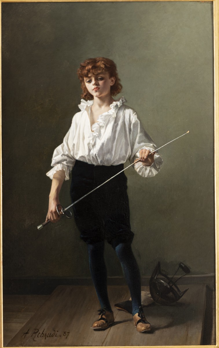La Leçon d'escrime - Alcide-Théophile Robaudi (1850-1928)